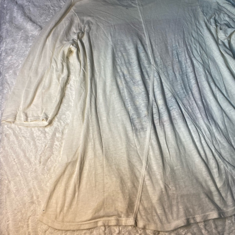 🦚 Lucky Brand Peacock Print Long Sleeve Tunic Top Size 3X - Picture 11 of 11